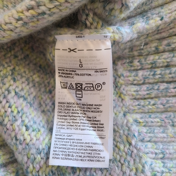 M Gap Puff Sleeved crew Neck Knit Sweater - Picture 5 of 10